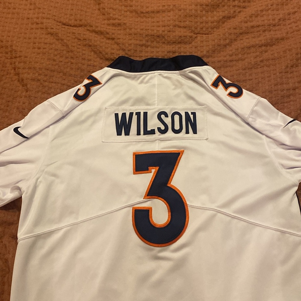 Nike On-Field Russell Wilson Jersey - Away White Size L